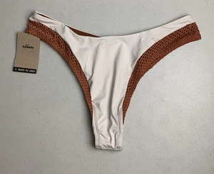 Nike Neu mit Etikett Elfenbein & Rostbraun Bikini Badeanzug Badehose XL Extra Large Neu - Bild 1 von 14