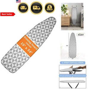 Ironing Board Cover Full Size Scorch Resistant Padding Silicone Coating 15x54 - Picture 1 of 8