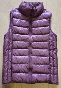 Uniqlo Purple Duck Down Full Zip Vest Womens Size Small Like New Pre-owned - Picture 1 of 6