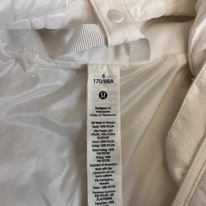 Lululemon Youth Medium White Winter Jacket Double Zip, Detachable Hoodie - Picture 1 of 16