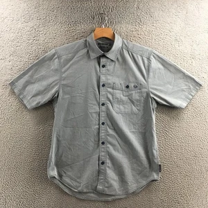 Wolverine Button Up Shirt Mens M Gray Cotton Blend Short Sleeve Collared Casual - Picture 1 of 14