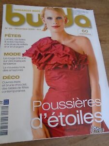 MAGAZINE BURDA TENDANCES FÊTES POUSSIERES D'ETOILES  DECEMBRE   2005 N° 72