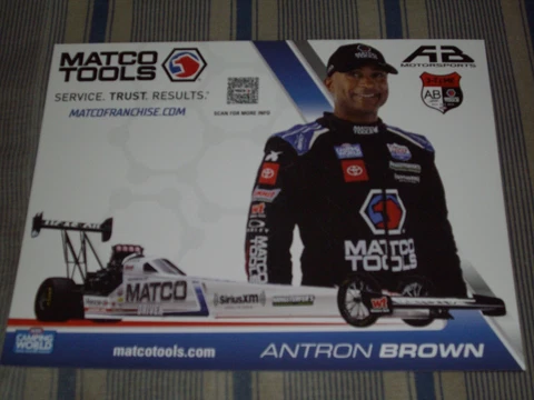 2022 ANTRON BROWN MATCO TOOLS TOP FUEL NHRA POSTCARD Cover