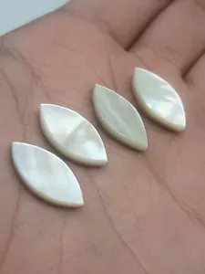 Marquise Both Side Flat Back Mother Of Pearl (MOP ) 7x14mm - 12x24mm Gemstone - Picture 1 of 6
