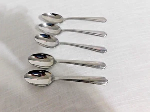C7 - Hampton Stainless Flatware 18/10 Central Soup Spoons Lot of 5 - Picture 1 of 4