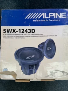 ALPINE SWX-1243D 12" DUAL 4ohm SUBWOOFER W/ FREE SHIPPING, SEE DETAILS BELOW - Picture 1 of 6