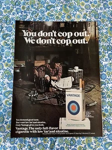 Vintage 1971 Vantage Cigarettes Print Ad You Don’t Cop Out-We Don’t Cop Out - Picture 1 of 7