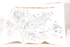 1994 Mack Trucks Mid-Liner CS Truck Exploded Diagram Poster 94-3 25x22 - Picture 1 of 7