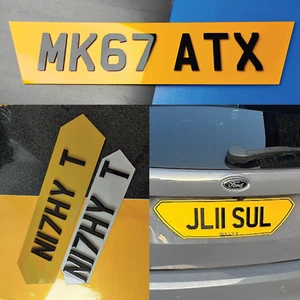 Luxury Custom Shaped and Size Car Number Plate Oversize 3D 4D Road Legal Show - Picture 1 of 12