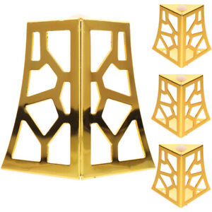 4Pcs Gold Metal Furniture Legs for Table Cabinet, Short Stool, Dressing, Couch