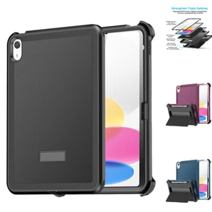 For iPad 10.9 in 10th Generation Case Heavy Duty Belt Stand Shockproof Cover - Picture 1 of 26