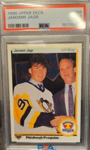 PSA 7 IN DER NÄHE NEUWERTIG BEWERTET JAGR HOF ROOKIE 1990 OBERDECK #356 JAROMIR NHL - Bild 1 von 2