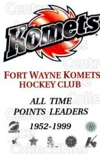 1999-00 Fort Wayne Komets All-Time Point #1 Header Card