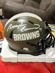 Braylon Edwards Signed Cleveland Browns STS Mini Helmet JSA WITNESS COA - Picture 1 of 3