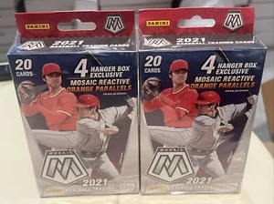 (2) 2021 Mosaic Baseball Hanger Box Sellado de Fábrica 20 TARJETAS NARANJA - Imagen 1 de 2