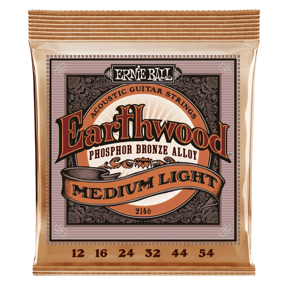 Ernie Ball Earthwood Phosphor Bronze Acoustic Guitar Strings (12-54)