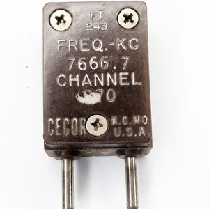 Radioaficionado Cecor 7666,7 KC KHz FT-243 Cristal Militar Amateur 7,666 MC Ch 870 6P - Imagen 1 de 3