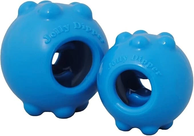 Dog Toy Jolly Dipper Dog Puppy Treat Dispensing tough Rubber non toxic M/L - 4" - Image 1 of 1