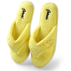 Aerusi Women Fashion Cozy Flip Flop Anti Slip Soft Cotton Spa Slippers Size 6-10 - Picture 1 of 19
