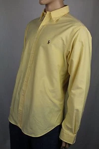 Ralph Lauren gelbes klassisches Hemd mehrfarbig Pony 17 36/37 Neu mit Etikett - Bild 1 von 1