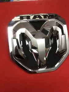 NEW OEM 2019-2025 Ram 1500/2500/3500 Tailgate Emblem / Medallion - 68276332AA - Picture 1 of 8