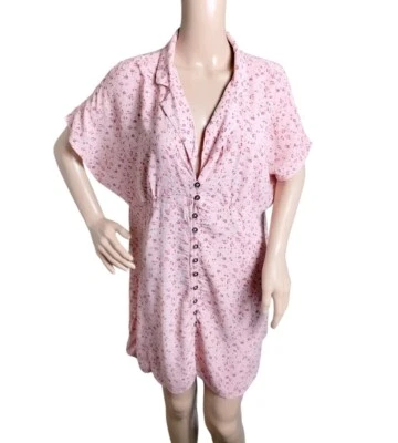 Wild Fable Dress Woman's XXL Pink Floral Cottagecore Peasant Prairiecore Roses - Image 1 of 4