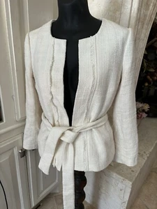 Banana Republic Textured  Belted Tweed  Jacket ( 0 ) - Picture 1 of 12