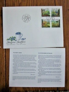 SWEDEN FOREST BERRIES CRAN STRAW LINDEN MUSHROOMS #2491 2004 FDC + INFO CARD - Picture 1 of 1