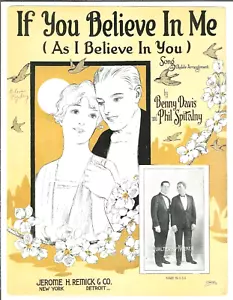 Vintage Sheet Music IF YOU BELIEVE IN ME Davis & Spitalny 1926 - Picture 1 of 5