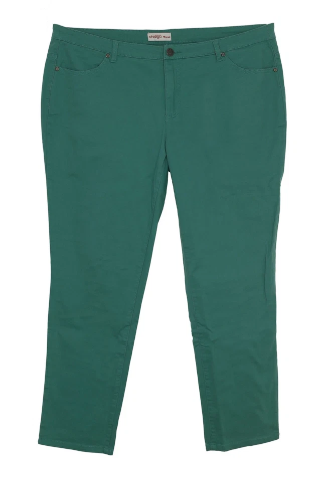 Sheego Jeans Die Schmale Damen Stretch Hose Pants Plusgröße Gabardine Größe 50 - Bild 1 von 1