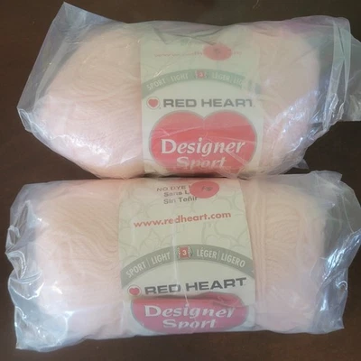 Juego de 2 hilo deportivo Red Heart DISEÑADOR niña rosa acrílico 3 oz 279 yardas flor Foto 1 de 4