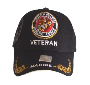 US Marines Hat Ball Cap Adjustable Embroidered Veteran - Picture 1 of 12