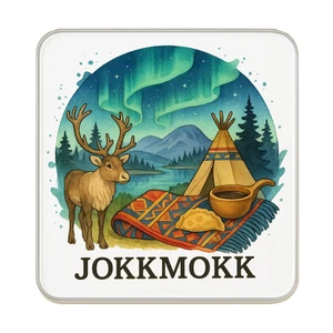 Jokkmokk, Sweden Fridge Magnet: Cute Handmade Travel Souvenir Gift - Foto 1 di 5