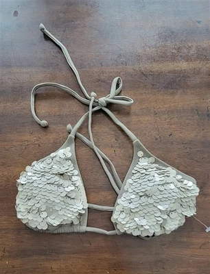 Nuevo sin etiquetas Top de natación de bikini de lentejuelas a escala de peces topo 123346 Foto 1 de 2