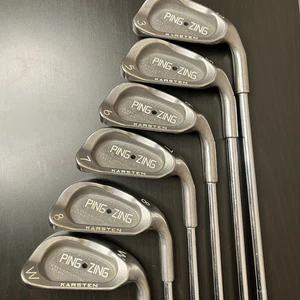 Ping Zing Iron Set (6 Clubs) # 3,5,6,7,8,W Black Dot Karsten RH Ping KT-M Shaft - Picture 1 of 19