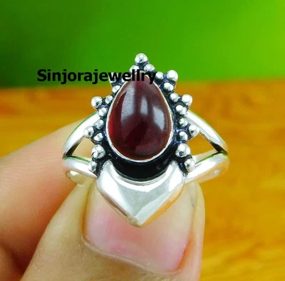 Anello regalo fatto a mano in argento sterling 925 con pietra preziosa... - Immagine 1 di 4