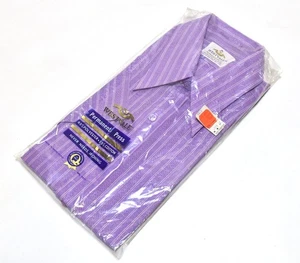 RETRO WESTVALE SHIRT PERMANENT PRESS DEAD STOCK ORIGINAL PACKAGE WIDE COLLAR 16 - Picture 1 of 6