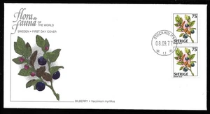 Enveloppe premier jour - Bilberry (La myrtille) - Sweden Stockholm 1977 - Picture 1 of 3
