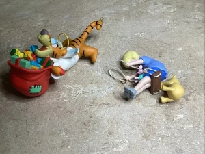 2- Vintage Disney Grolier -TIGGER -CHRISTOPHER ROBIN -Christmas Magic  Ornaments - Picture 1 of 5