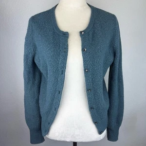J. Crew 100% echte Wolle & Alpaka türkis Strickpullover mit Strassknöpfen - Bild 1 von 7