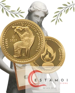Greece, 2025, 100 Euro, Gold Coin, Hestia: Godess of the Sacred Fire, Presale! - Picture 1 of 6