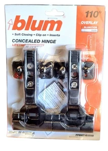 Blum Concealed Hinges – 110° Overlay – Soft Closing, Clip-On, Inserta – Made in - Bild 1 von 2