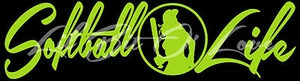 DECALCOMANIA VINILE SOFTBALL LIFE - ADESIVO RAGAZZA DONNA DONNA - Foto 1 di 5