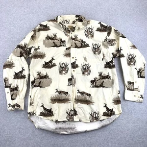 Deer Whitetail Buck Shirt Mens Size Large Button Up. Outdoor Life. Hunting - Picture 1 of 8