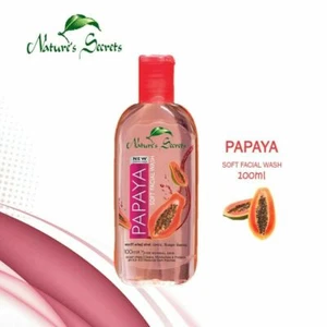 Nature's Secrets Papaya Face Wash Facial Cleaning And Whitening Soft Skin - Picture 1 of 6