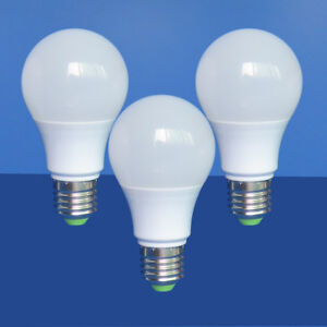 3pcs E27 A19 Lights Bulb 12-24V LED Light Globe Lamp 60W Equivalent Use only 5W