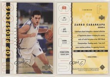 2003 Upper Deck UD Top Prospects Gold Collection /100 Zarko Cabarkapa Rookie RC