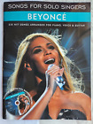 BEYONCE - SONGS FOR SOLO SINGERS - 6 HITS - PIANO VOICE GUITAR + SING-ALONG CD