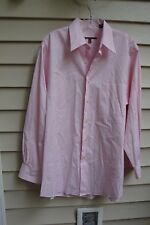 BCBG ATTITUDE Size L 16 32 /33 Pink Long Sleeve Button Down Shirt EUC