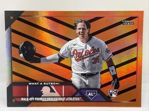 ADLEY RUTSCHMAN 2023 Topps Update US7 What a Rutch! Rookie Orange and Black SP - Bild 1 von 2